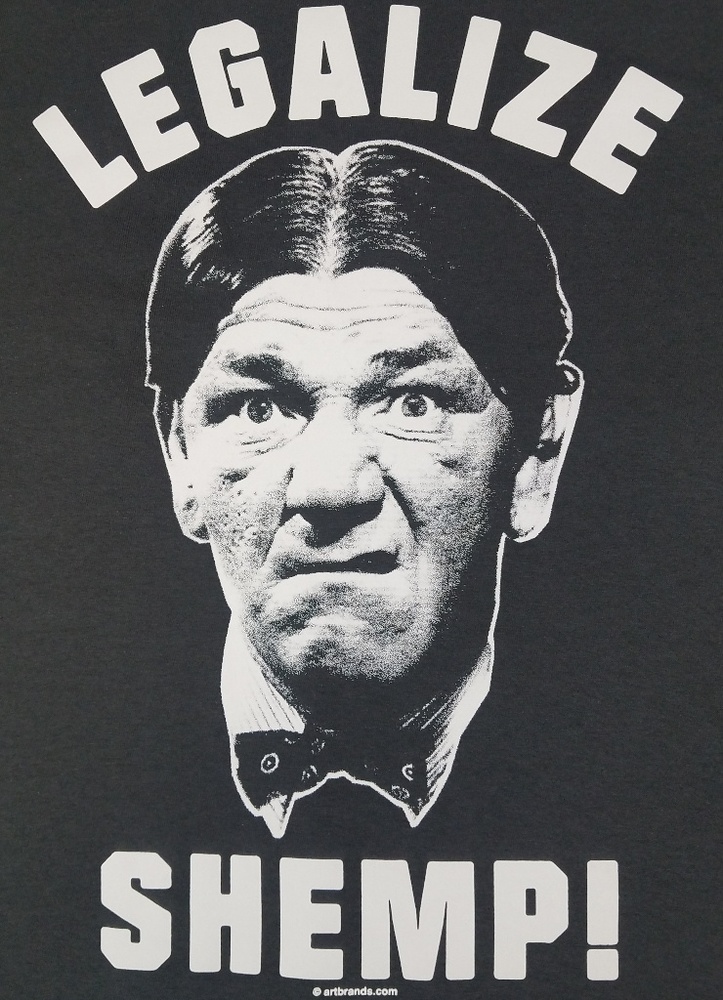 Legalize Shemp! Funny Unisex Graphic Short Sleeve Shirt Three Stooges Hemp - Picture 2 of 2